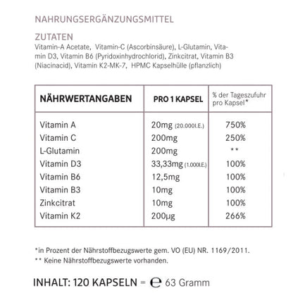 Augen Vital | Hochdosiert mit 20.000 i.E. | 120 Kapseln - HS Activa