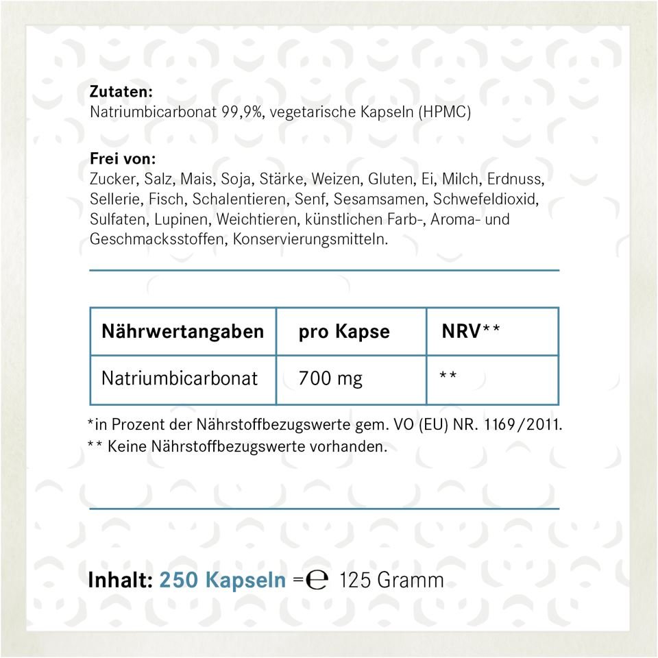 Basicum Natriumbicarbonat | Natron (250 Kapseln oder 400 g Pulver) - HS Activa