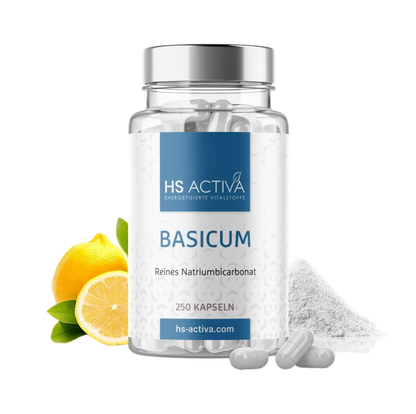 Basicum Natriumbicarbonat | Natron (250 Kapseln oder 400 g Pulver) - HS Activa