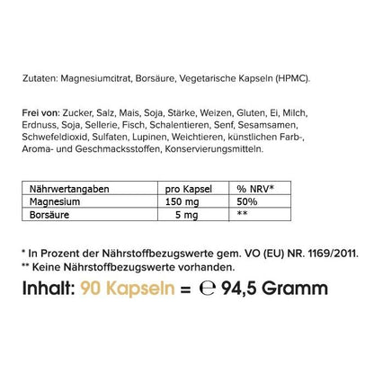 Bor + Magnesium (90 Kapseln) - HS Activa