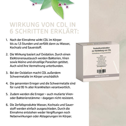 CDL/ CDS (Chlordioxid Lösung) I Zur eigenen Herstellung I Ideal zur Desinfektion & Entgiftung - HS Activa