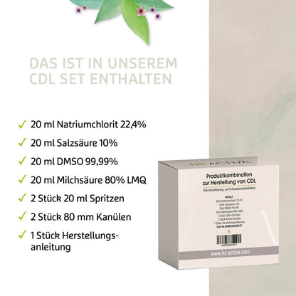 CDL/ CDS (Chlordioxid Lösung) I Zur eigenen Herstellung I Ideal zur Desinfektion & Entgiftung - HS Activa