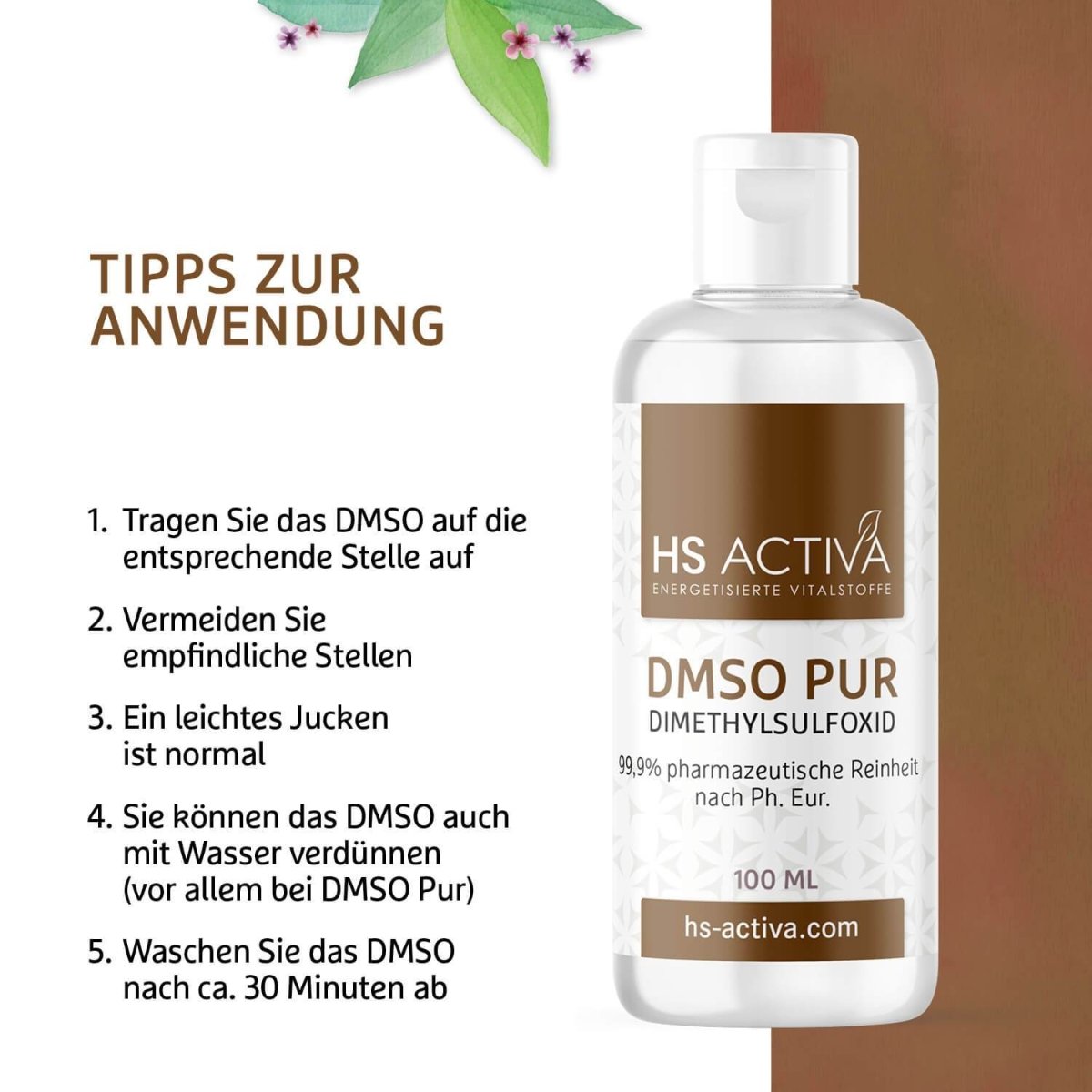 DMSO (100 ml) - Verschiedene Darreichungsformen - HS Activa