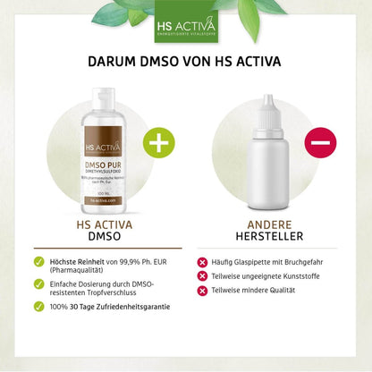 DMSO (100 ml) - Verschiedene Darreichungsformen - HS Activa