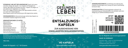 Gesundes Leben - Entsalzungskapseln - 90 Kapseln - HS Activa