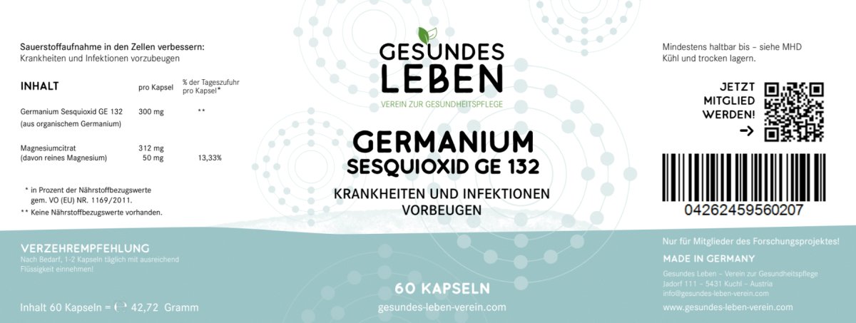 Gesundes Leben - Germanium - 60 Kapseln - HS Activa