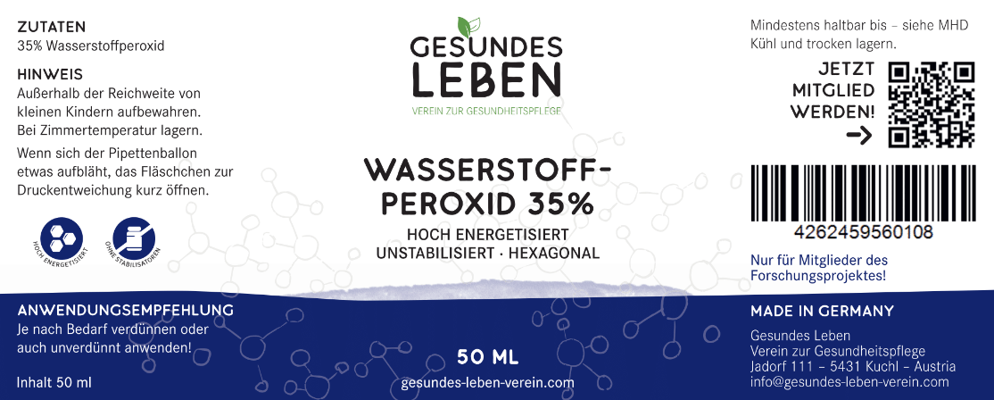 Gesundes Leben - Hochdosiertes Wasserstoffperoxid - HS Activa