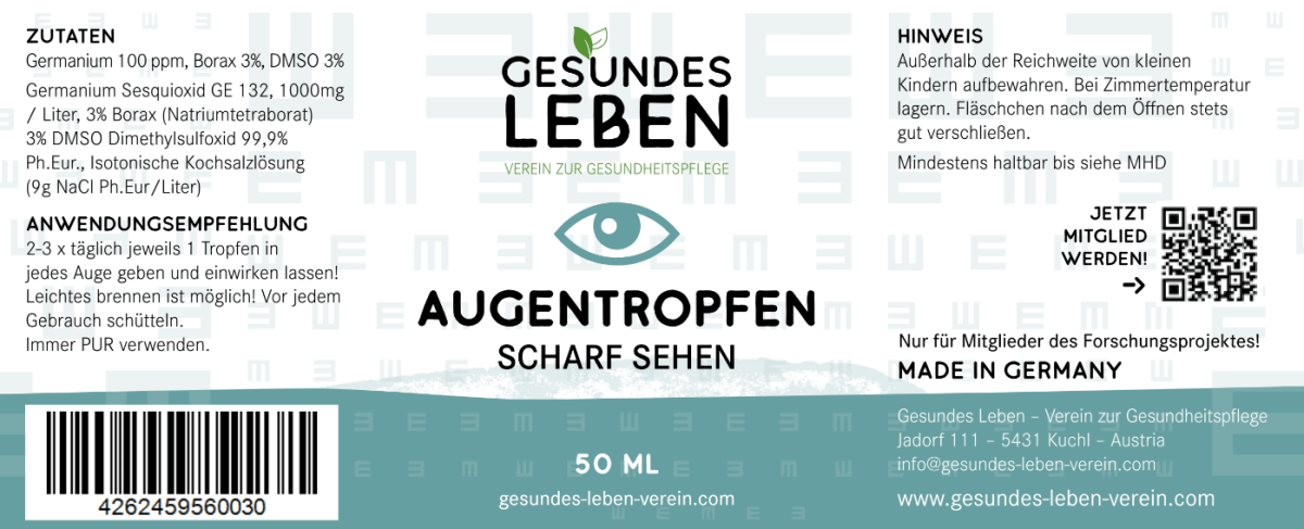 Gesundes Leben - Scharf sehen - Augentropfen - 50 ml - HS Activa