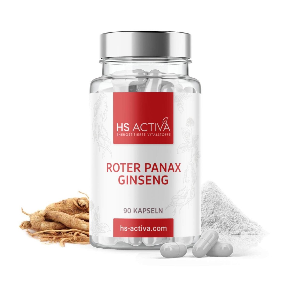 Ginseng I Panax Ginseng Extrakt 80% I Stärkt die Stresstoleranz & wirkt belebend auf Körper und Geist - HS Activa