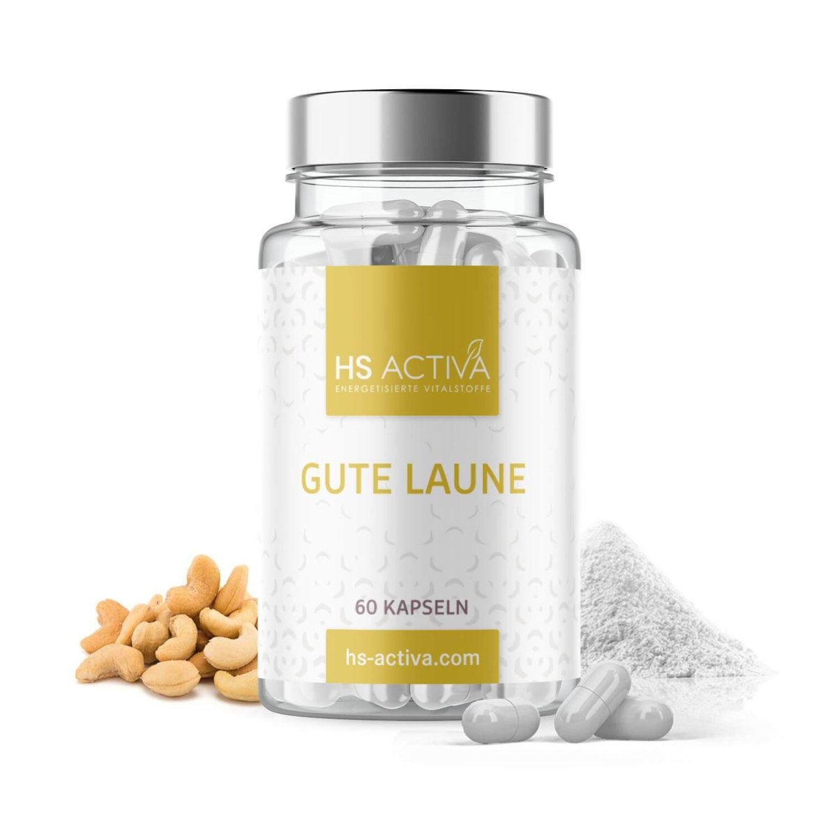 Gute Laune | Schüttet das "Glückshormon" Serotonin aus | 60 Kapseln - HS Activa