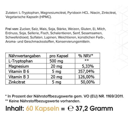 Gute Laune | Schüttet das "Glückshormon" Serotonin aus | 60 Kapseln - HS Activa