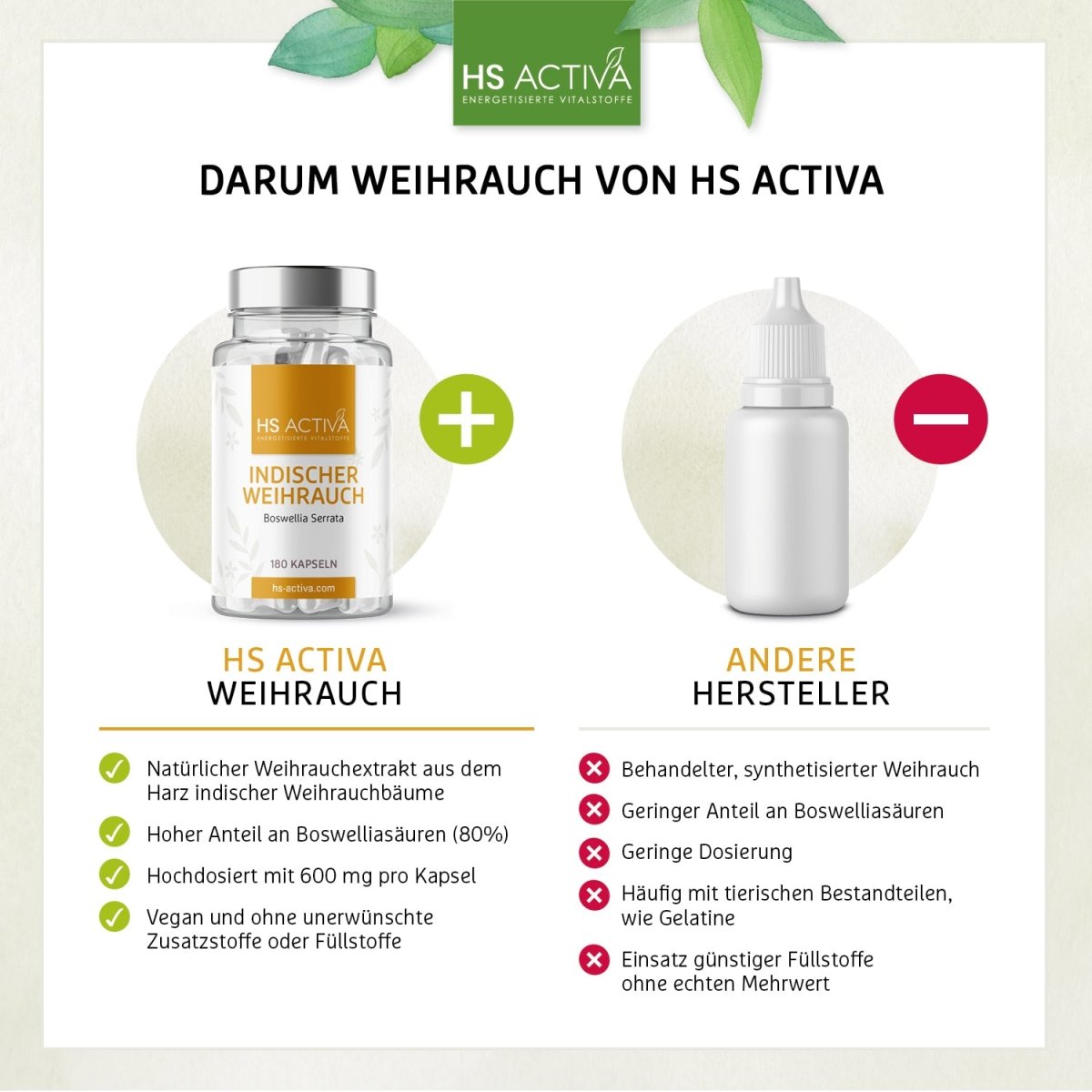 Indischer Weihrauch | Boswellia Serrata | 80% Boswelliasäuren - HS Activa