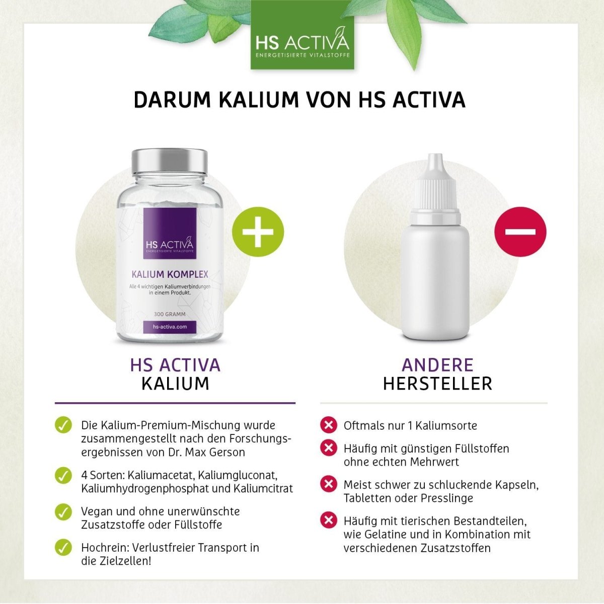 Kalium Komplex (300 Gramm) - HS Activa