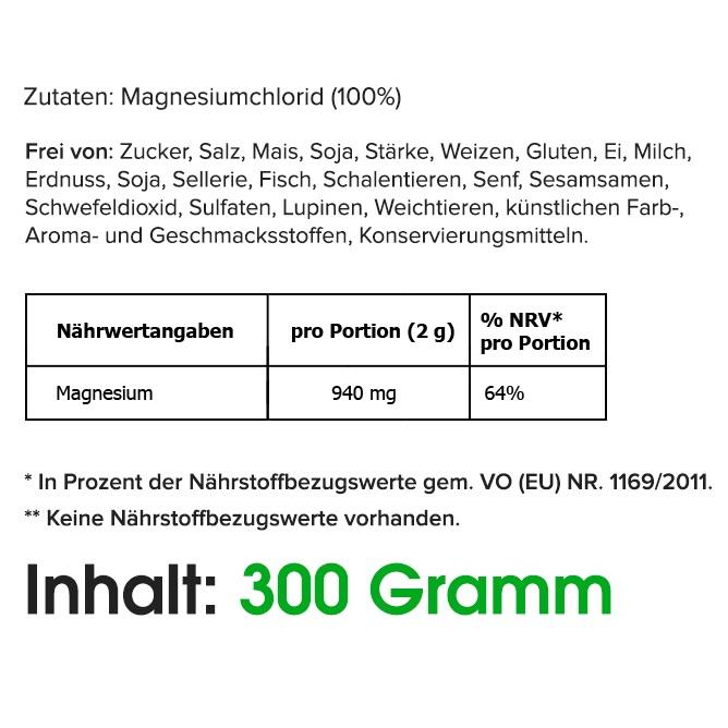 Magnesium Chlorid (300 g Pulver/ Flakes) - HS Activa