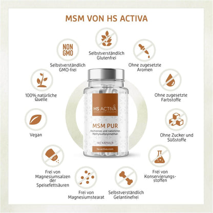 MSM Pur (180 Kapseln oder 300g Pulver) - HS Activa