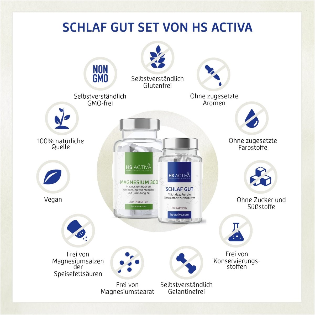 Schlaf Gut Set (Schlaf Gut + Magnesium) - 20% Rabatt - HS Activa