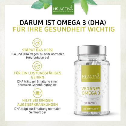 Veganes Omega 3 (90 Kapseln) - HS Activa