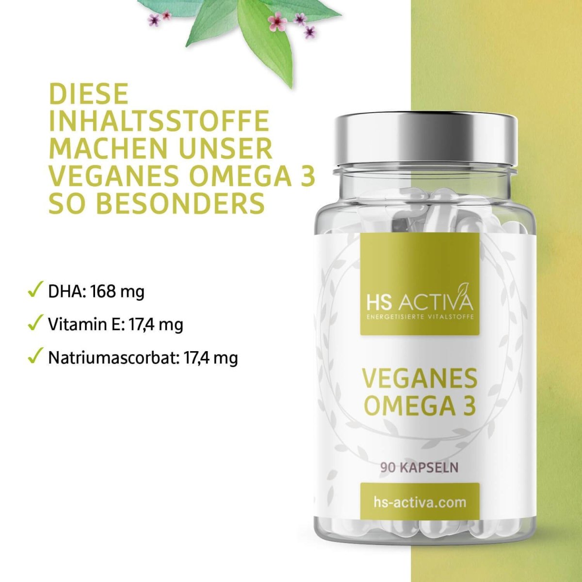 Veganes Omega 3 (90 Kapseln) - HS Activa