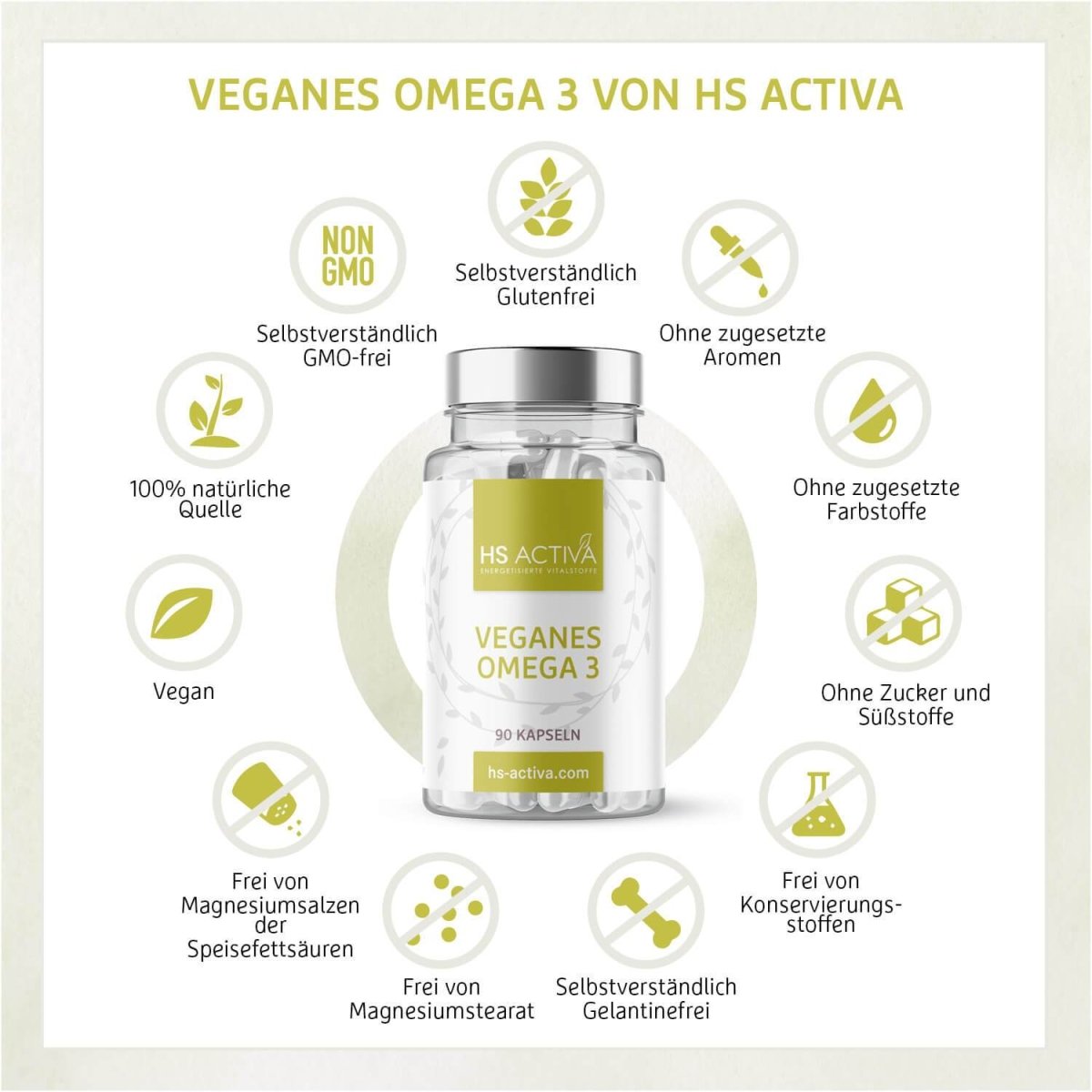 Veganes Omega 3 (90 Kapseln) - HS Activa