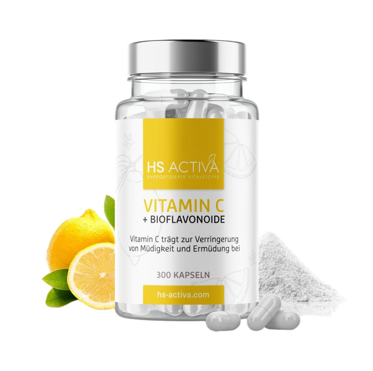 Vitamin C (300 Kapseln oder 300 g Pulver) - HS Activa