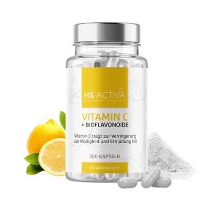 Vitamin C (300 Kapseln oder 300 g Pulver) - HS Activa