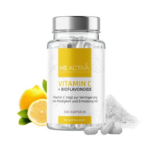 Vitamin C (300 Kapseln oder 300 g Pulver) - HS Activa