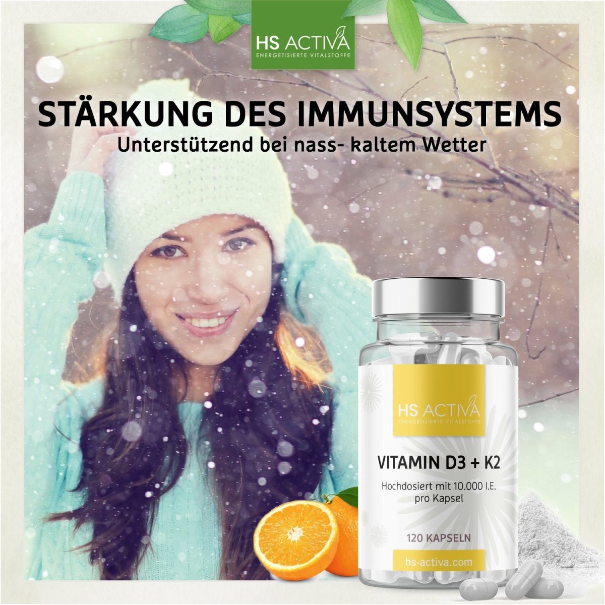 Vitamin D3 + K2 (Hochdosiert: 10.000 IE oder 30.000 IE) - HS Activa