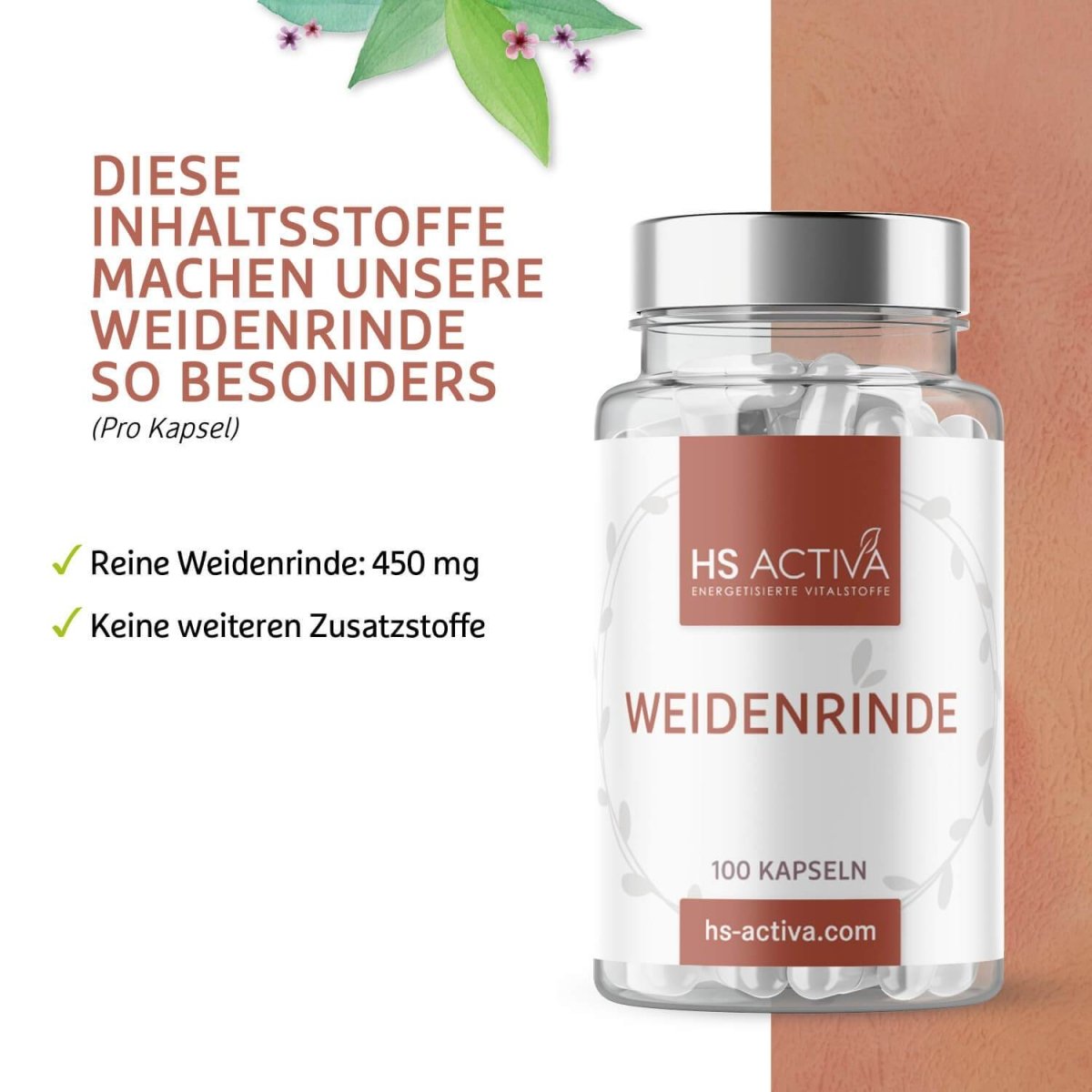 Weidenrinde | 100 Kapseln - HS Activa